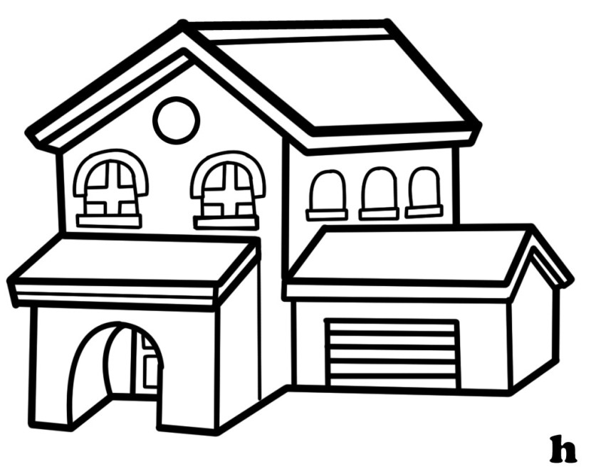 House black and white clip art house outline black and white ...
