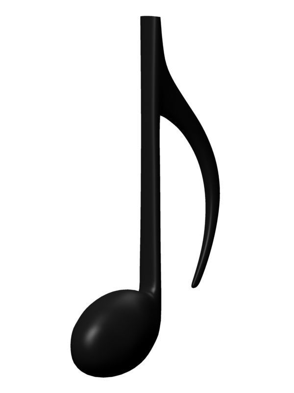 Music Note free 3D Model MAX OBJ 3DS | CGTrader.com