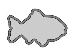Bowl and Tray Template Fish Design 