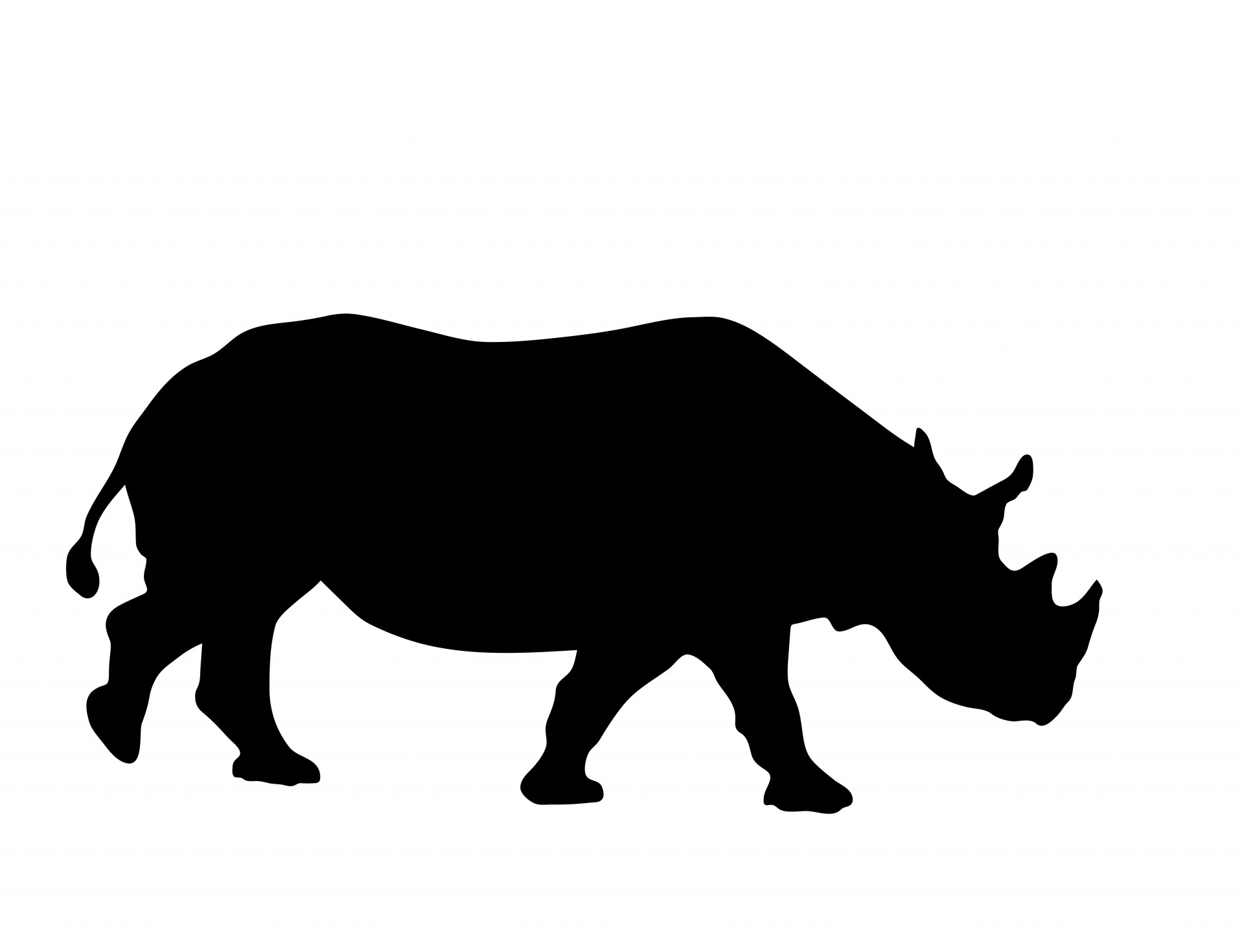 Rhino Silhouette Clipart Free Stock Photo - Public Domain Pictures