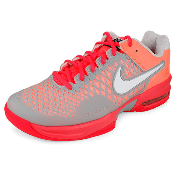 NIKE Women`s Air Max Cage Tennis Shoes Pink and Gray