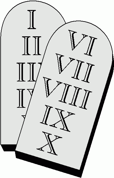 Ten Commandments Tablets Clipart
