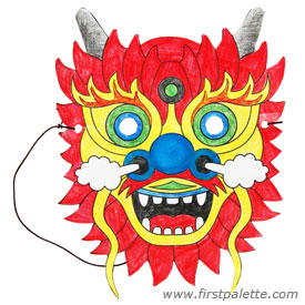 Chinese Dragon Mask Craft | Kids' Crafts | FirstPalette.com