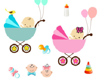 Clipart for baby girl and baby boy