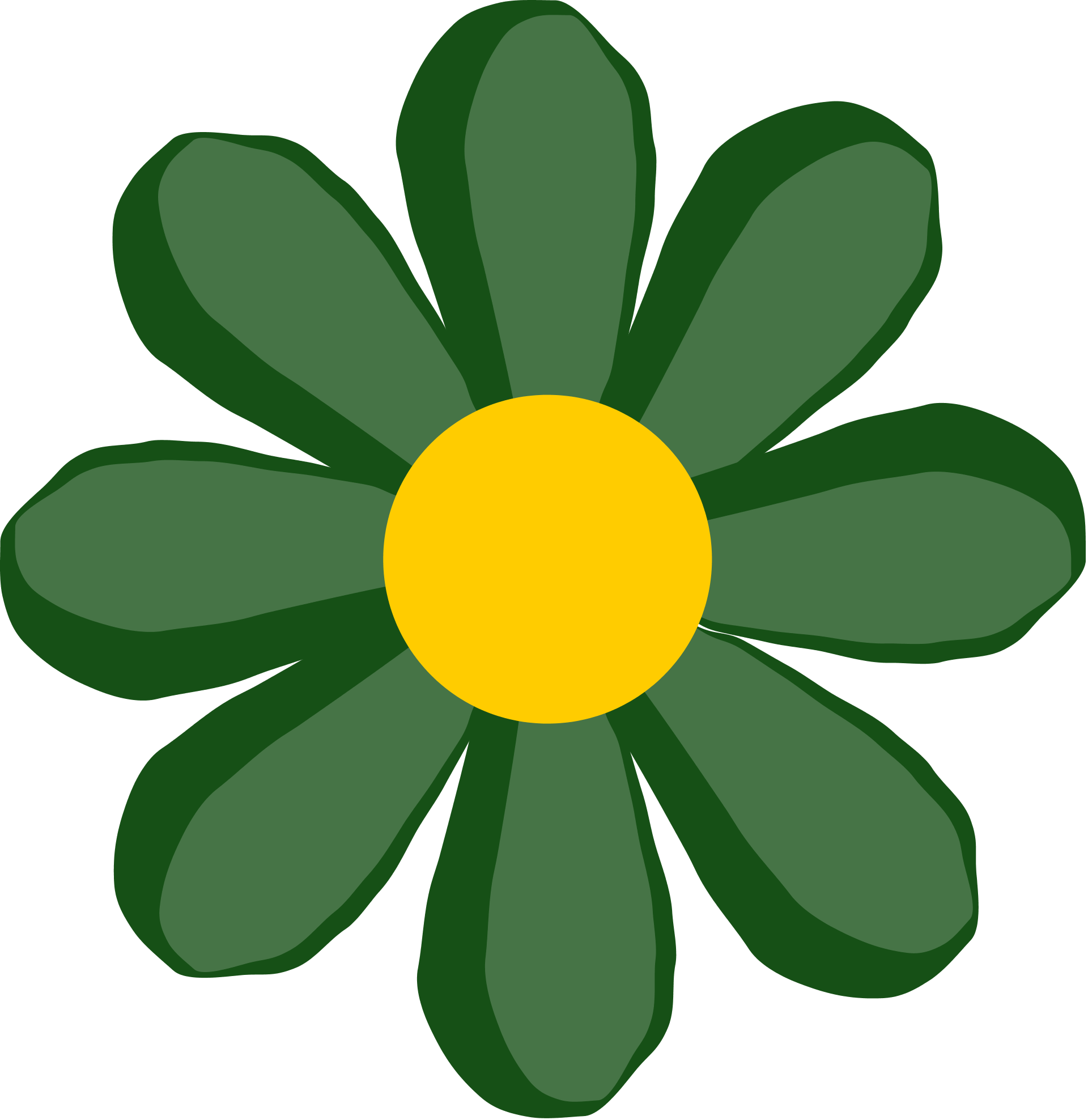 xochi green flower SVG