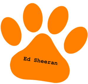 Orange Paw Ed Sheeran Text clip art - vector clip art online ...