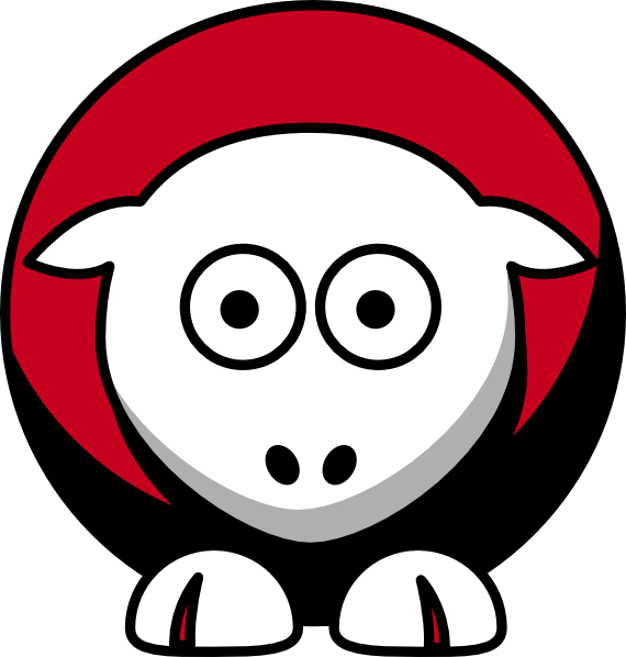Sheep Cincinnati Reds Team Colors clip art - vector clip art ...