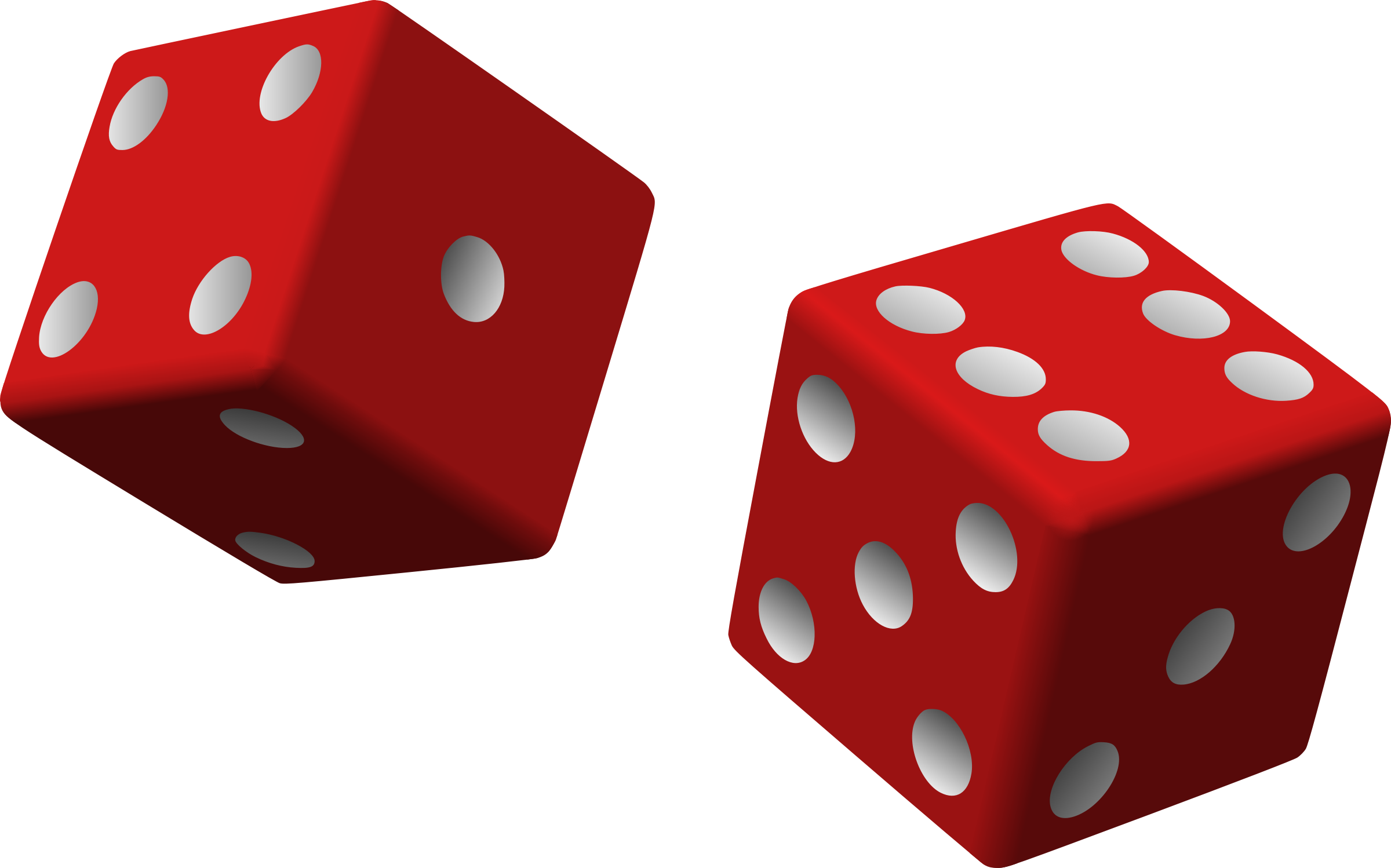 Clipart - two red dice