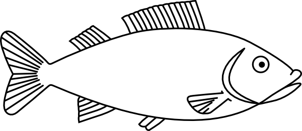 Fish Outline clip art Free Vector