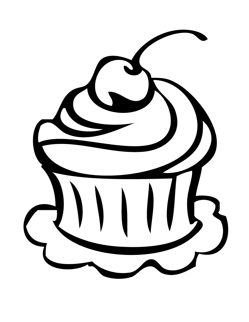 Free Printable Cupcake Coloring Pages | H & M Coloring Pages ...