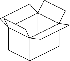 Carton Open Box clip art - vector clip art online, royalty free ...