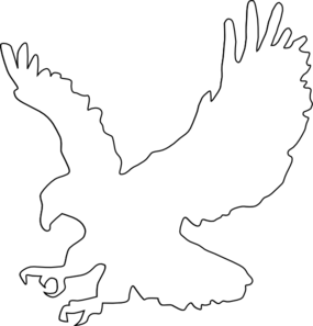 Eagle Outline clip art - vector clip art online, royalty free ...