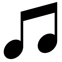 Musical double note shape vector icon | Free Music icons