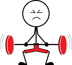 Weightlifter Clipart Image - Clip art Illustration of a Stick ...