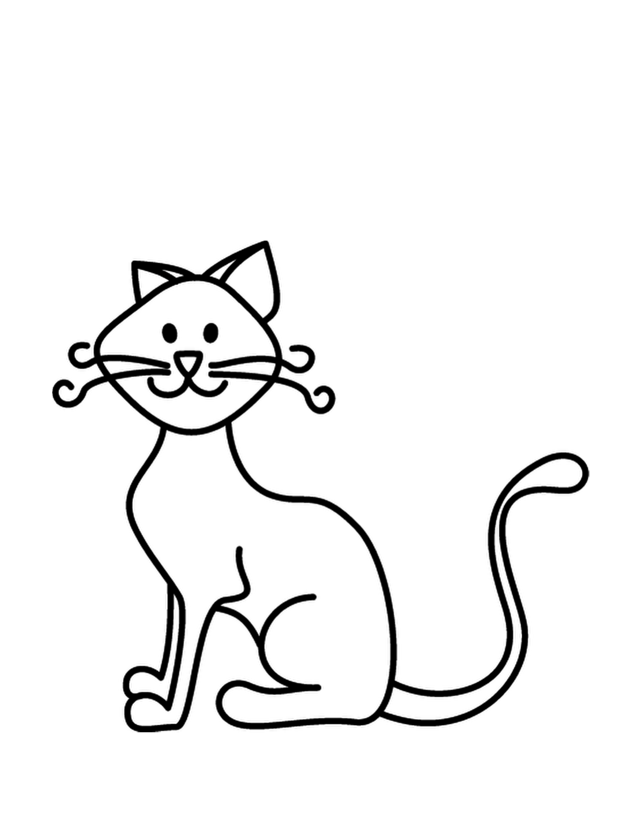 cat coloring clipart - photo #17