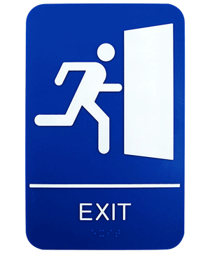 This Braille Exit Sign and More ADA Braille Signs at KegWorks