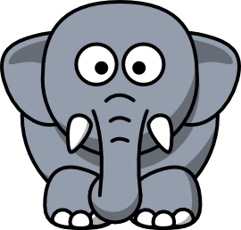 Funny Elephant Images - Cartoon Animal Clip Art