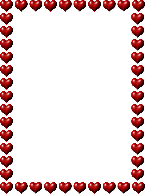 Red Heart Borders Clipart