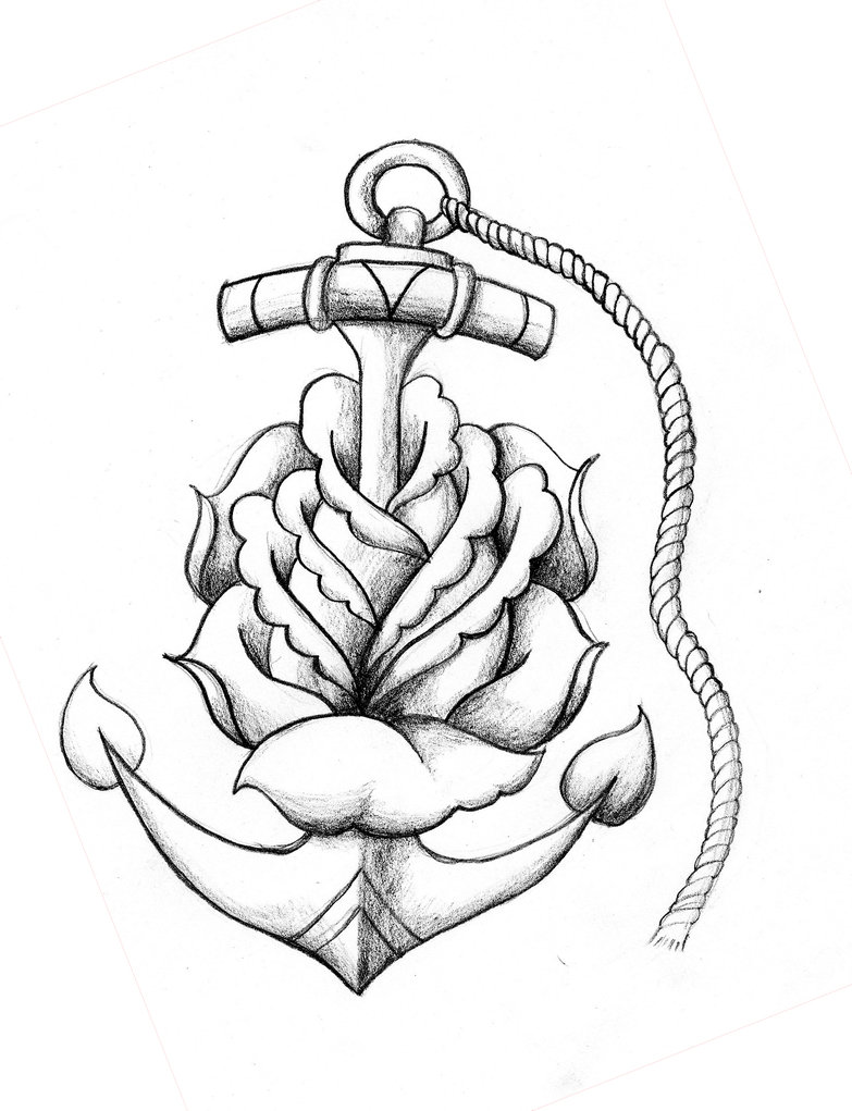 20+ Anchor With Rose Tattoo Designs