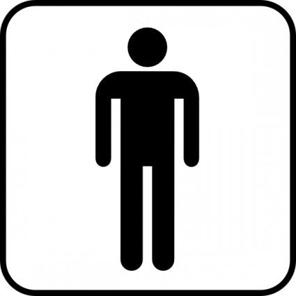 Men toilet door sign Vector clip art - Free vector for free download
