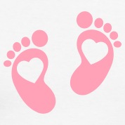 Pink Baby Footprints Clipart