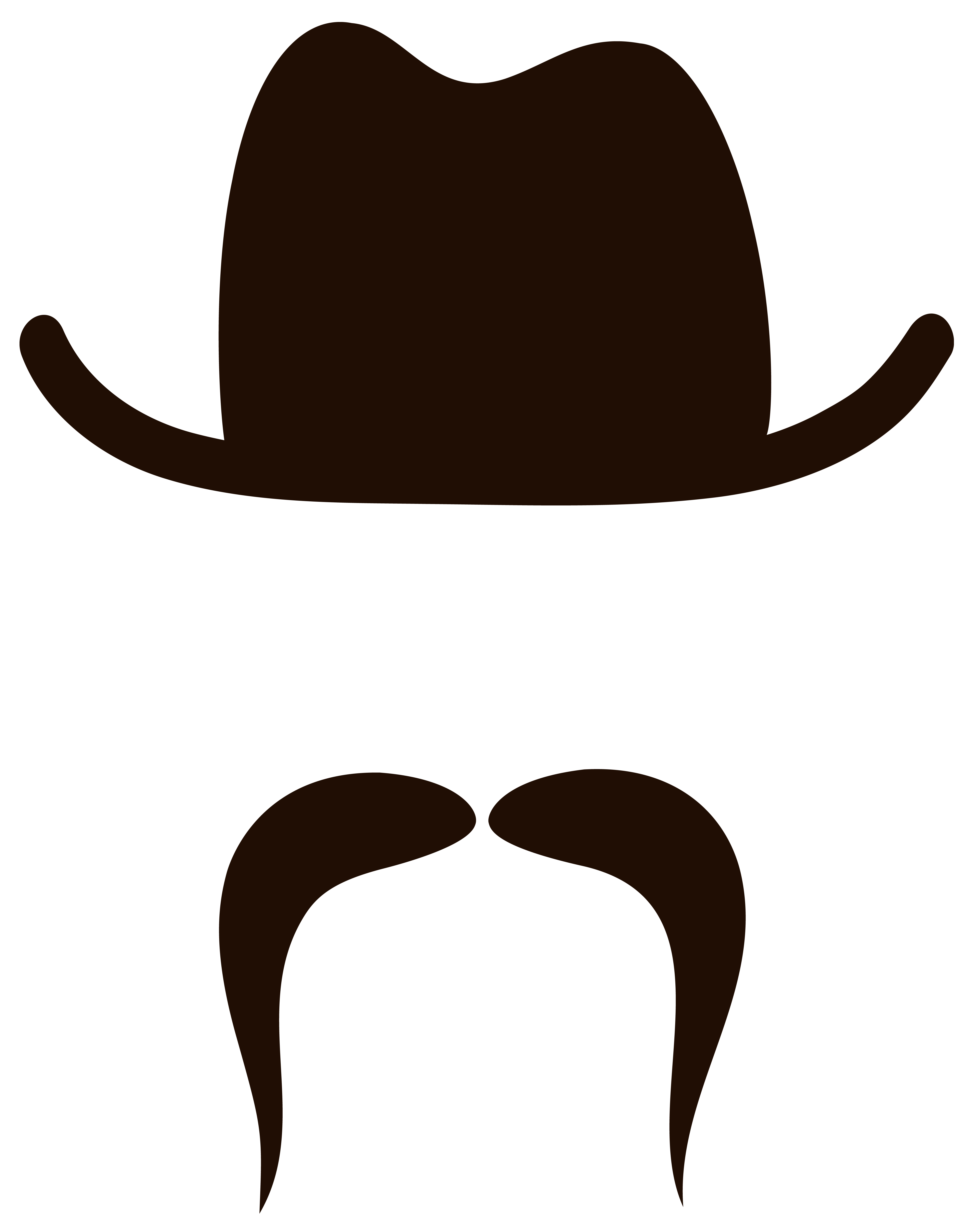 Movember Hat and Mustache PNG Clipart Image