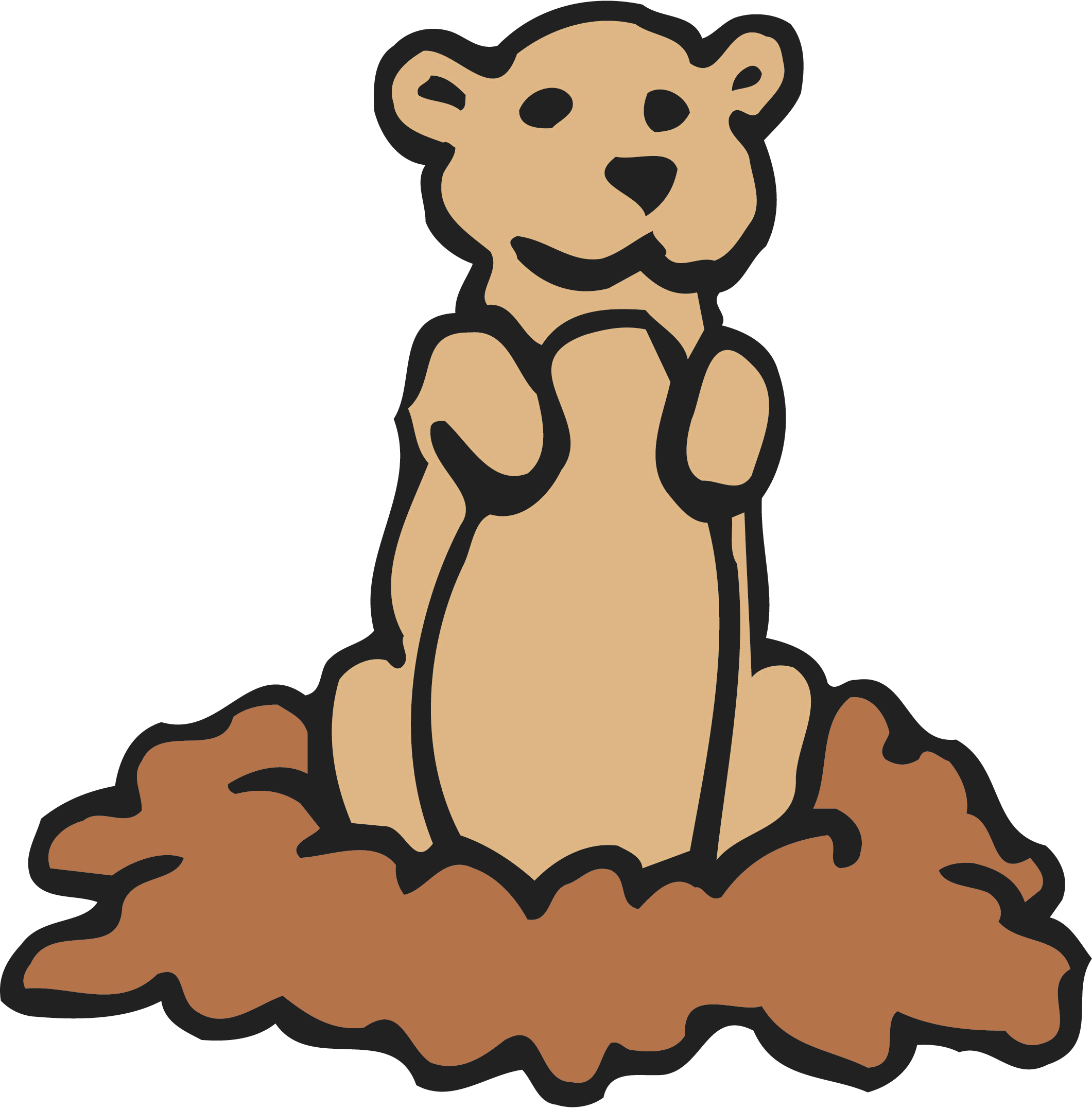 Cartoon groundhog clipart