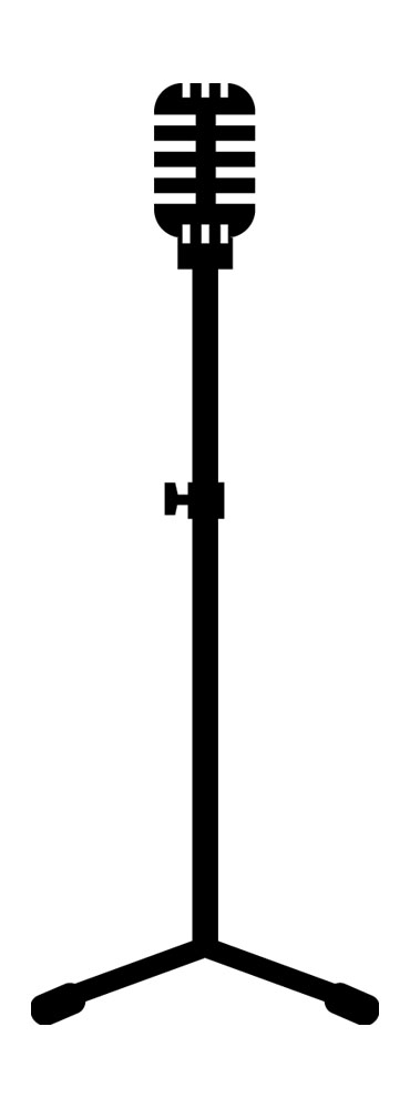 Microphone stand clipart