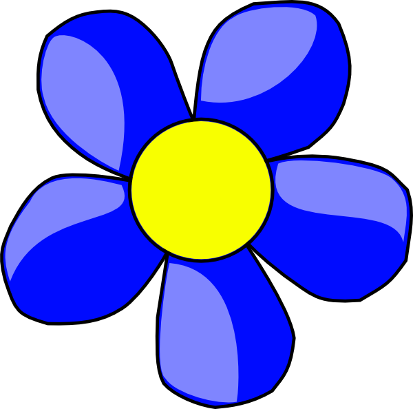 Blue Flower Animated Clipart