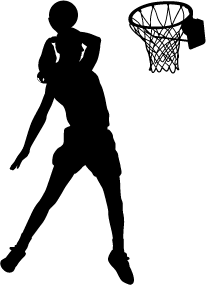 Basketball player clipart silhouette