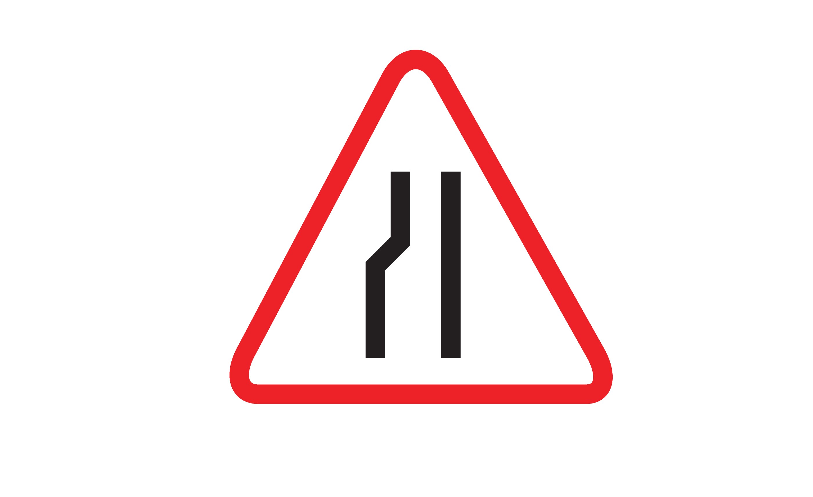 Road Narrows Sign - ClipArt Best