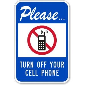 Please Turn Off Your Cell Phone (with no cell phone pictogram ...