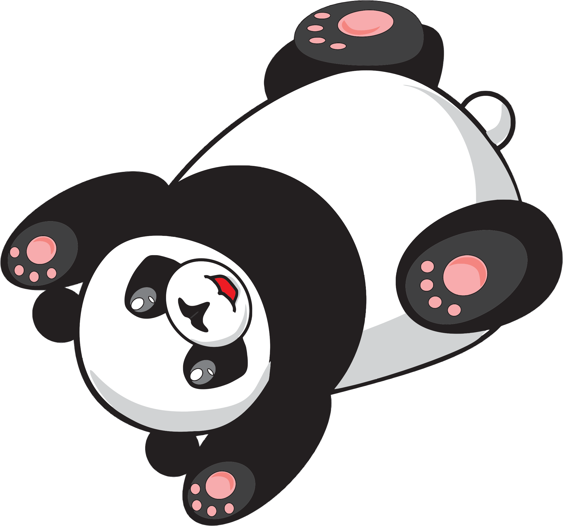 Clipart - Playful Cartoon Panda