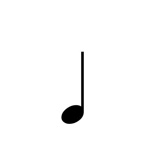 ð??ð?¥ | musical symbol quarter note | Musica, Regular @ Graphemica