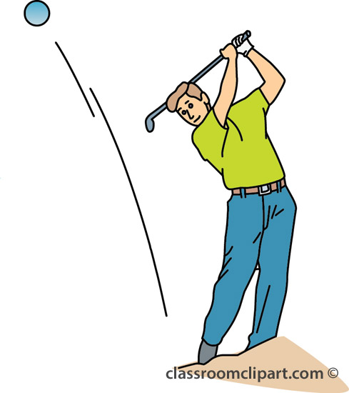 Man golfer clipart