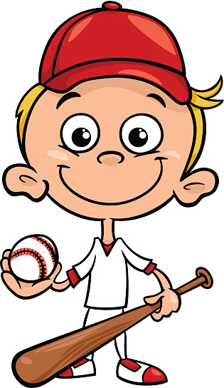 Clip Art Of A Boy Playing Baseball Clip Art, Vector Images ...