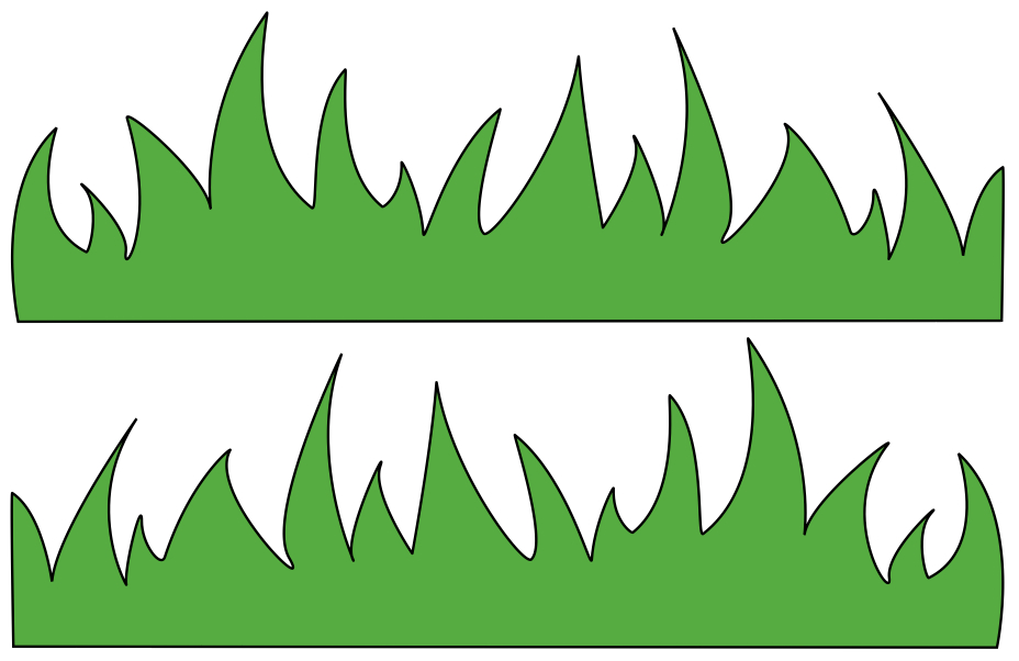 Simple jungle leaf border no background clipart