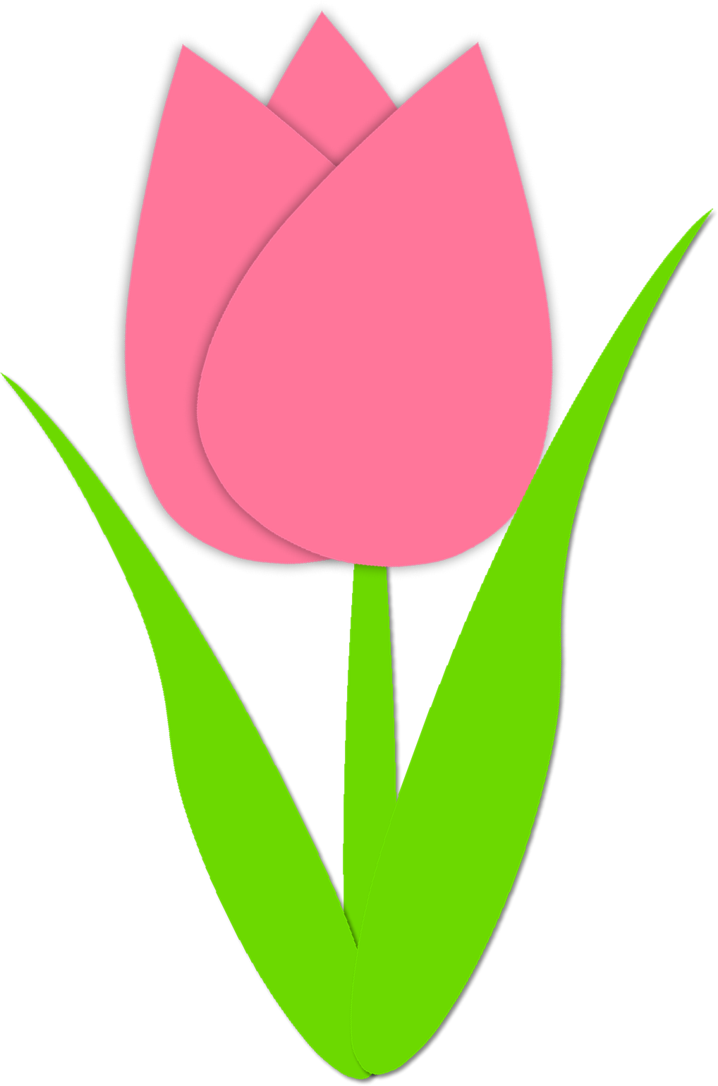 Pink and Yellow Tulip Clip Art – Clipart Free Download