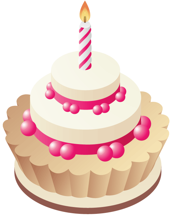 Free first birthday girl clipart