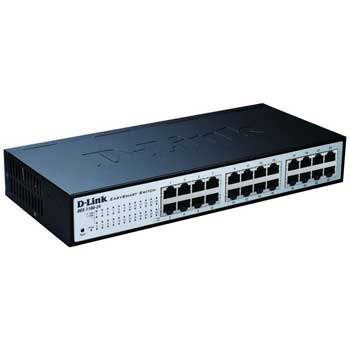 24 Port Dlink DES-1100-24 10/100 Network Switch - Scan.
