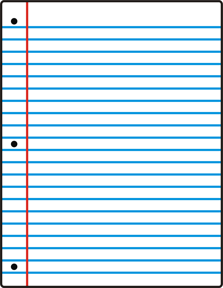 Clipart notebook paper