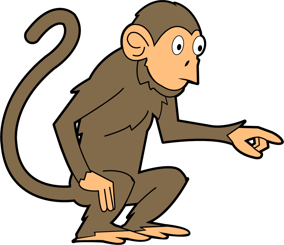 404 views Free clip art monkey