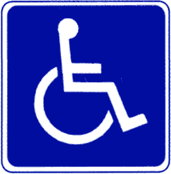 Handicap Symbol - Square Sign