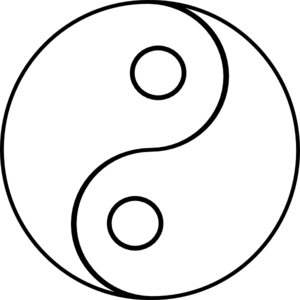 Yin Yang Outline Clipart