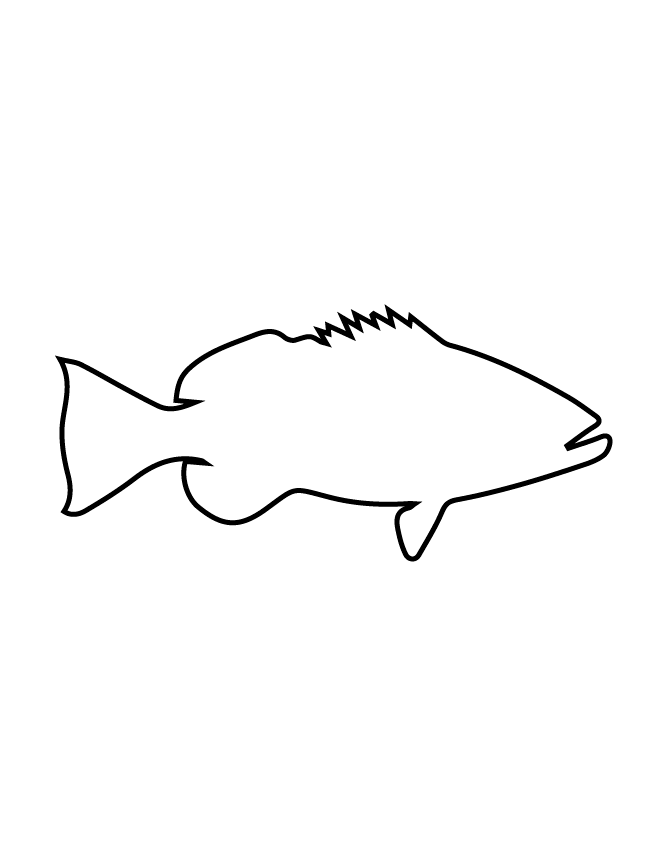 Fish Stencil 85 | H & M Coloring Pages