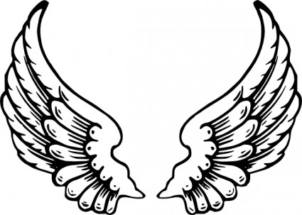 Angel Wings clip art Free vector in Open office drawing svg ( .svg ...