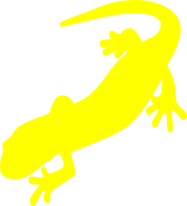Yellow Salamander Clip Art - vector clip art online ...