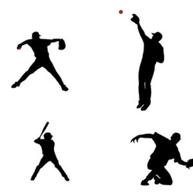 free clipart baseball player silhouette - photo #18