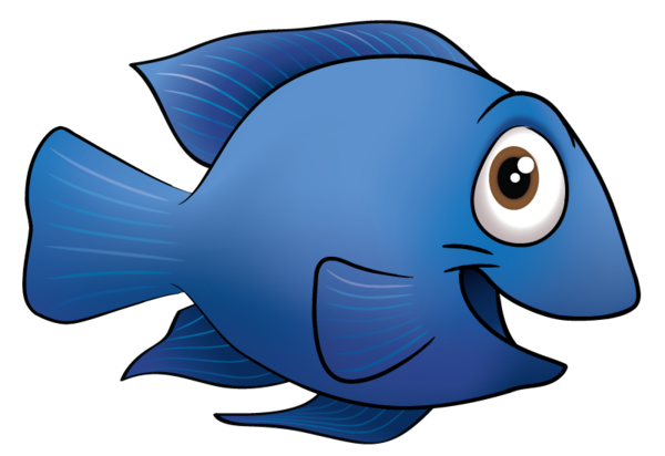 Blue Cartoon Fish