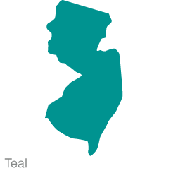 Custom New Jersey state shaped stickers and decals